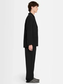 Blazer monopetto in twill di lana