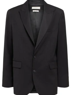 Blazer monopetto in twill di lana