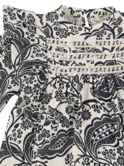 Blusa in cotone stampato / ricami