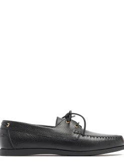 Boatman grained leather shoes