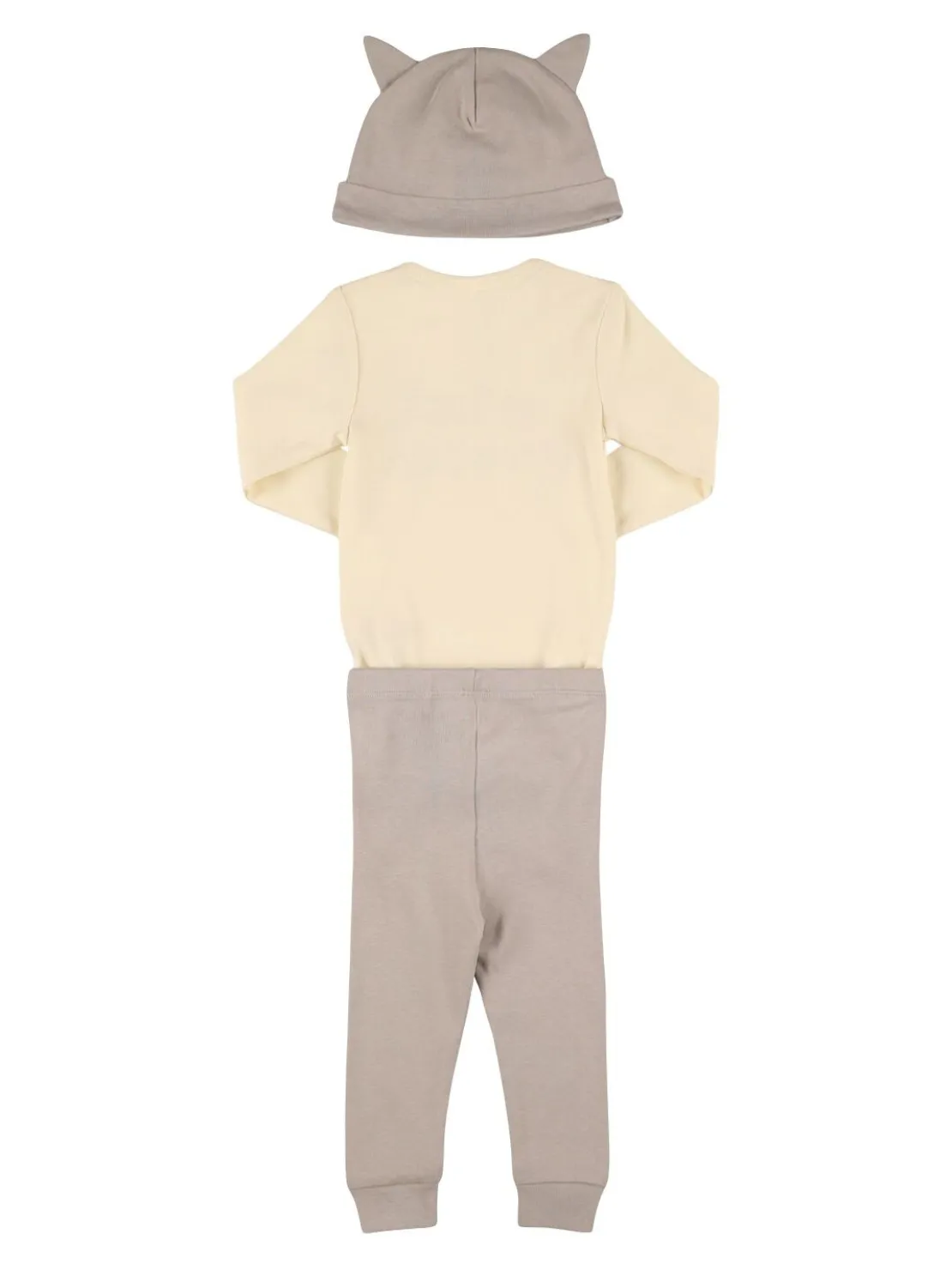 Body, pantaloni e cappello in cotone organico