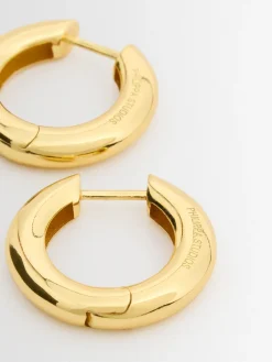 Bold large hoop earrings