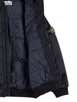 Bomber in nylon con cappuccio