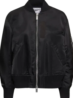 Bomber in nylon con zip