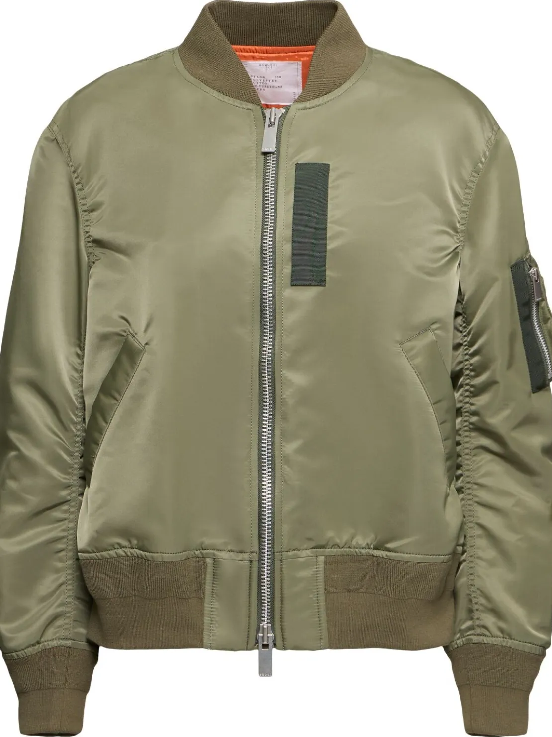 Bomber in nylon con zip