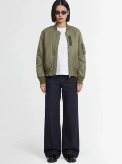 Bomber in nylon con zip