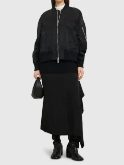 Bomber in nylon con zip