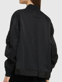 Bomber in nylon con zip