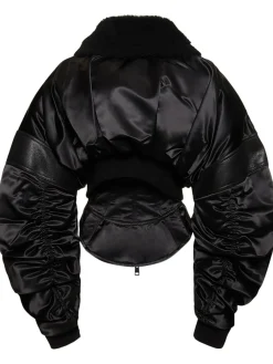 Bomber in techno e pelle trapuntato