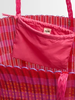 Borsa a cesta grande intrecciata