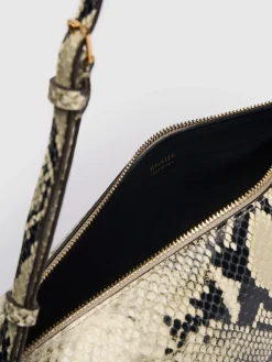 Borsa a spalla Kye in pelle effetto pitone