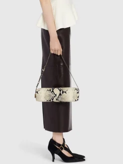 Borsa a spalla Kye in pelle effetto pitone