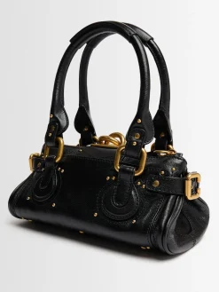 Borsa a spalla Paddington in pelle martellata