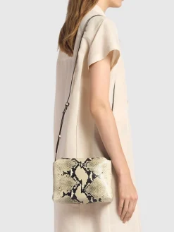 Borsa a tracolla Medium Lina in pelle goffrata