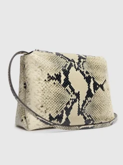 Borsa a tracolla Medium Lina in pelle goffrata