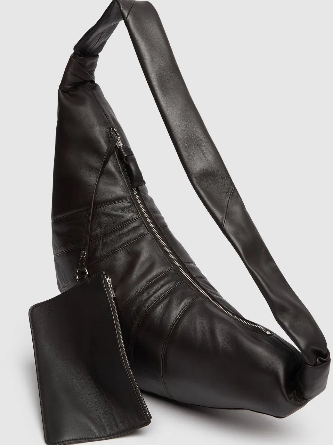 Borsa grande Croissant in nappa