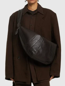 Borsa grande Croissant in nappa