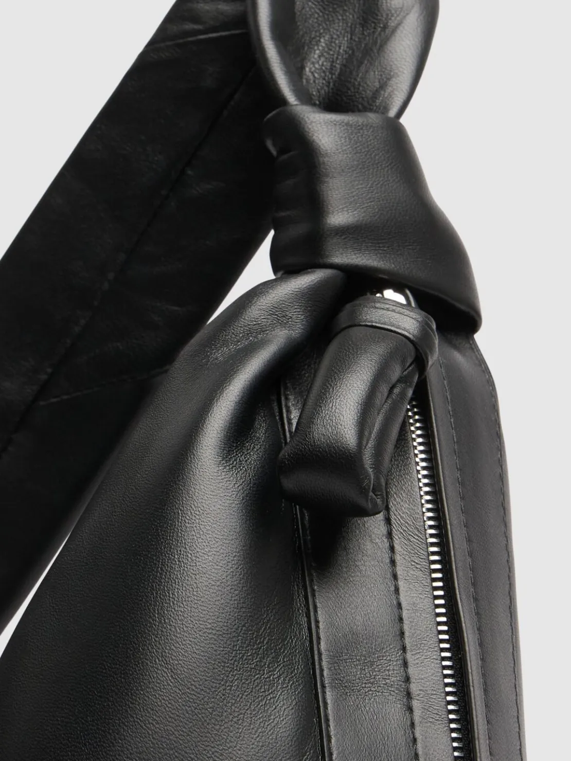 Borsa grande Croissant in nappa