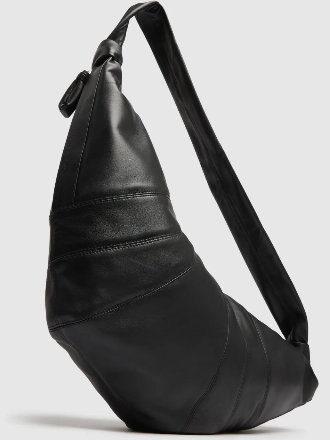 Borsa grande Croissant in nappa