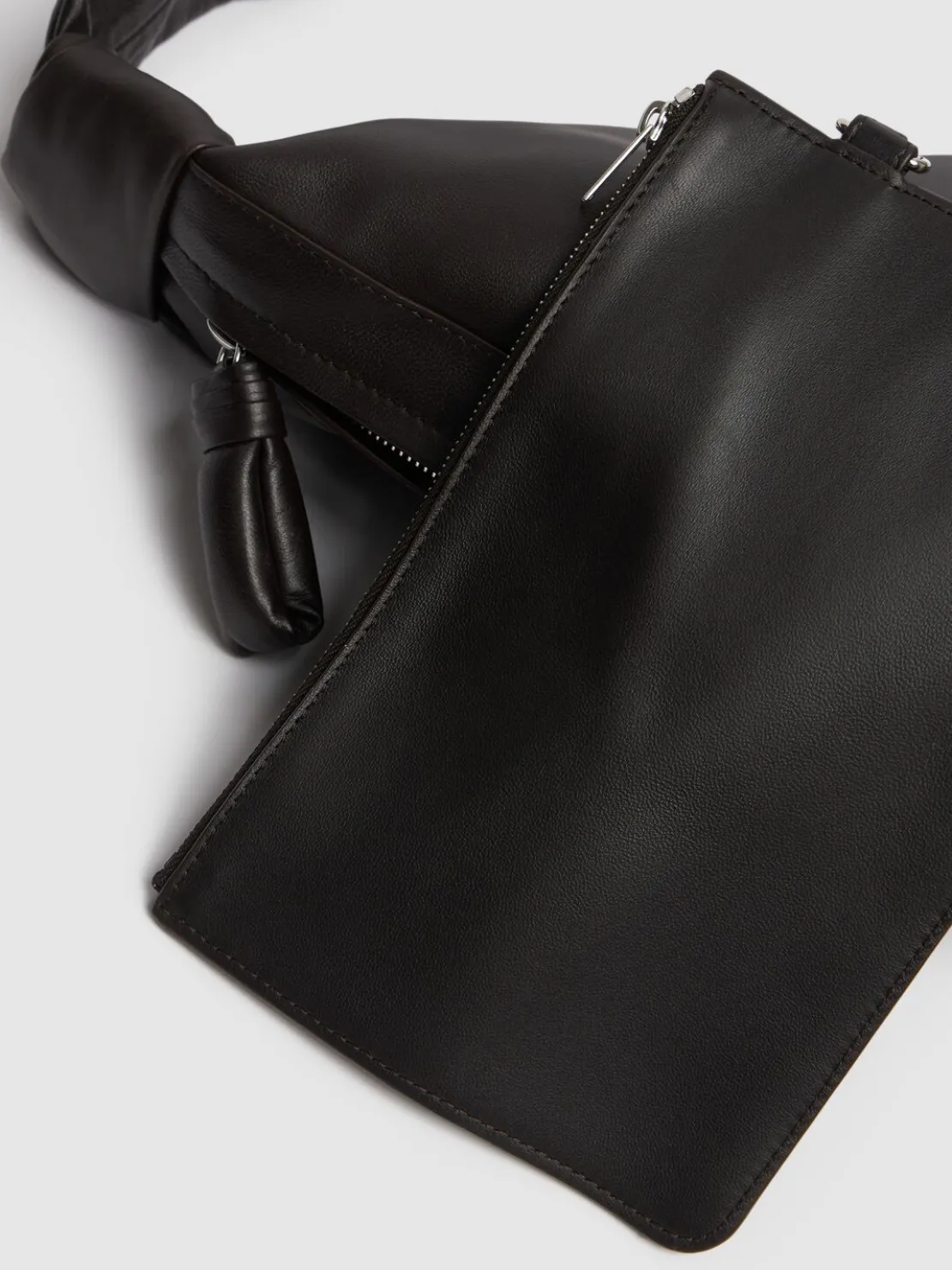 Borsa grande Croissant in nappa