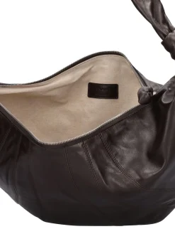 Borsa grande Croissant in pelle