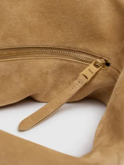 Borsa hobo media Olivia in camoscio