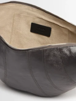 Borsa media Croissant in cotone spalmato