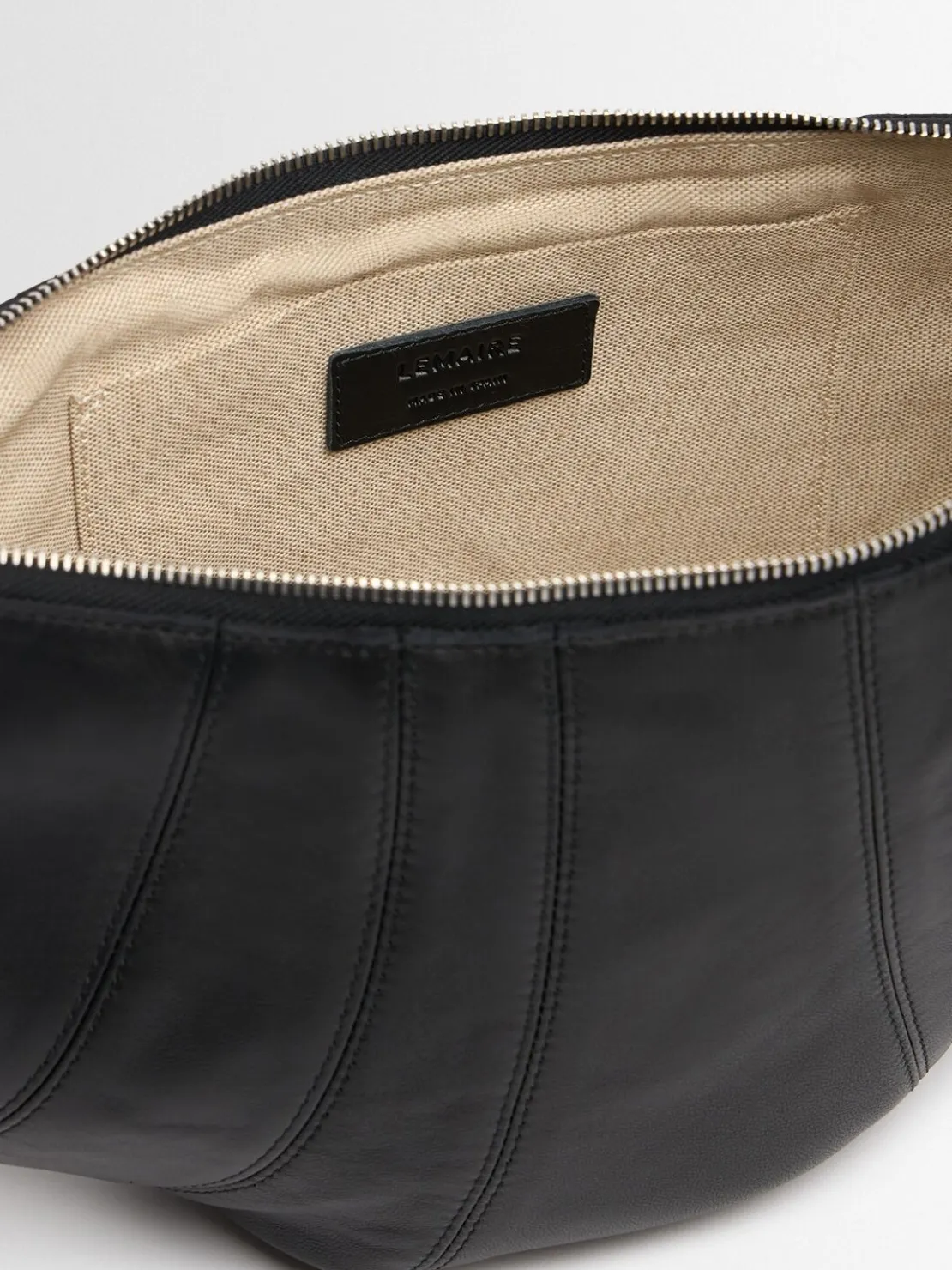 Borsa media Croissant in nappa