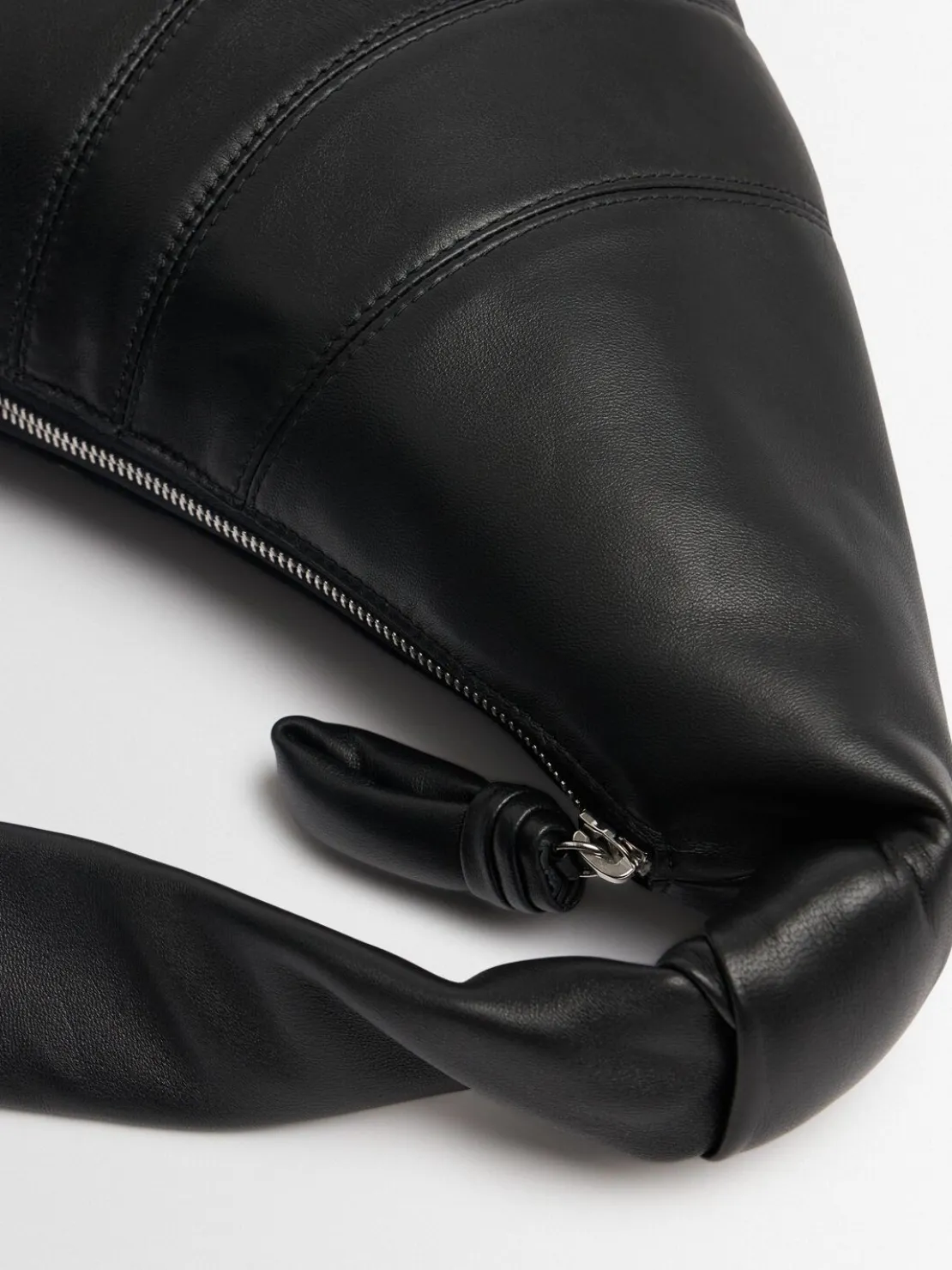 Borsa media Croissant in nappa
