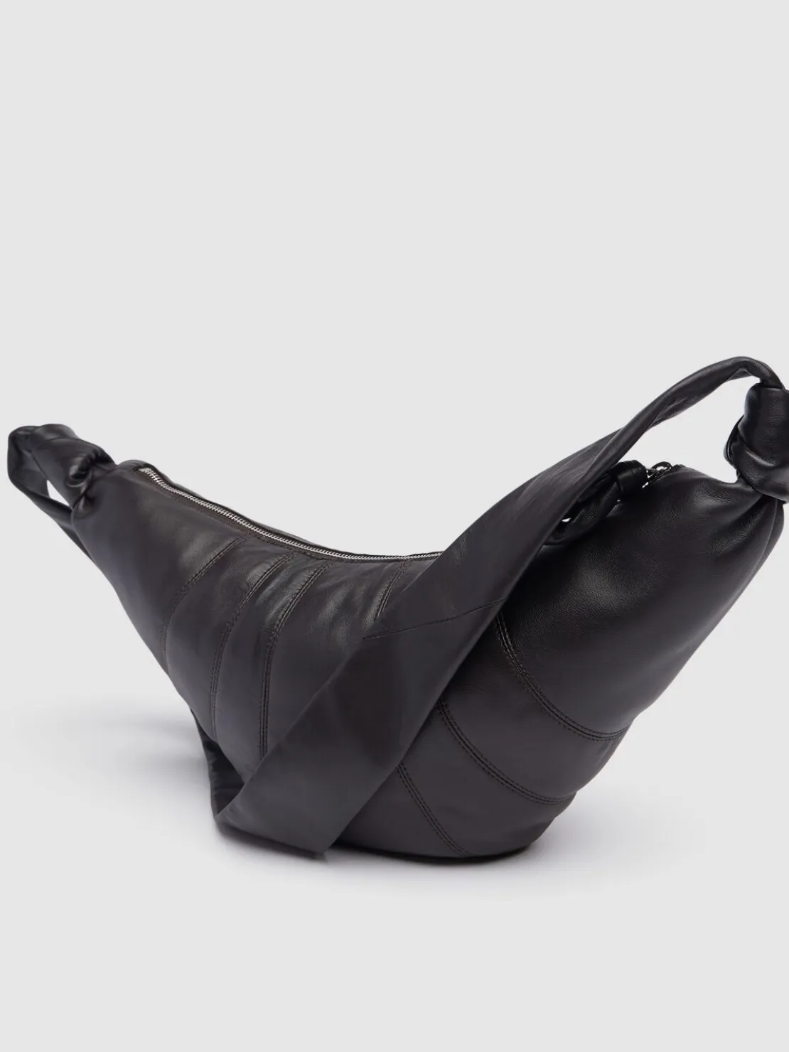 Borsa media Croissant in nappa