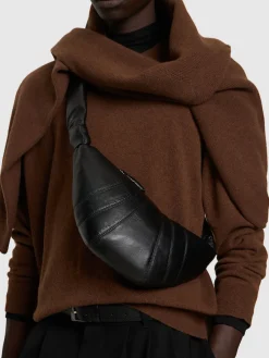Borsa media Croissant in nappa