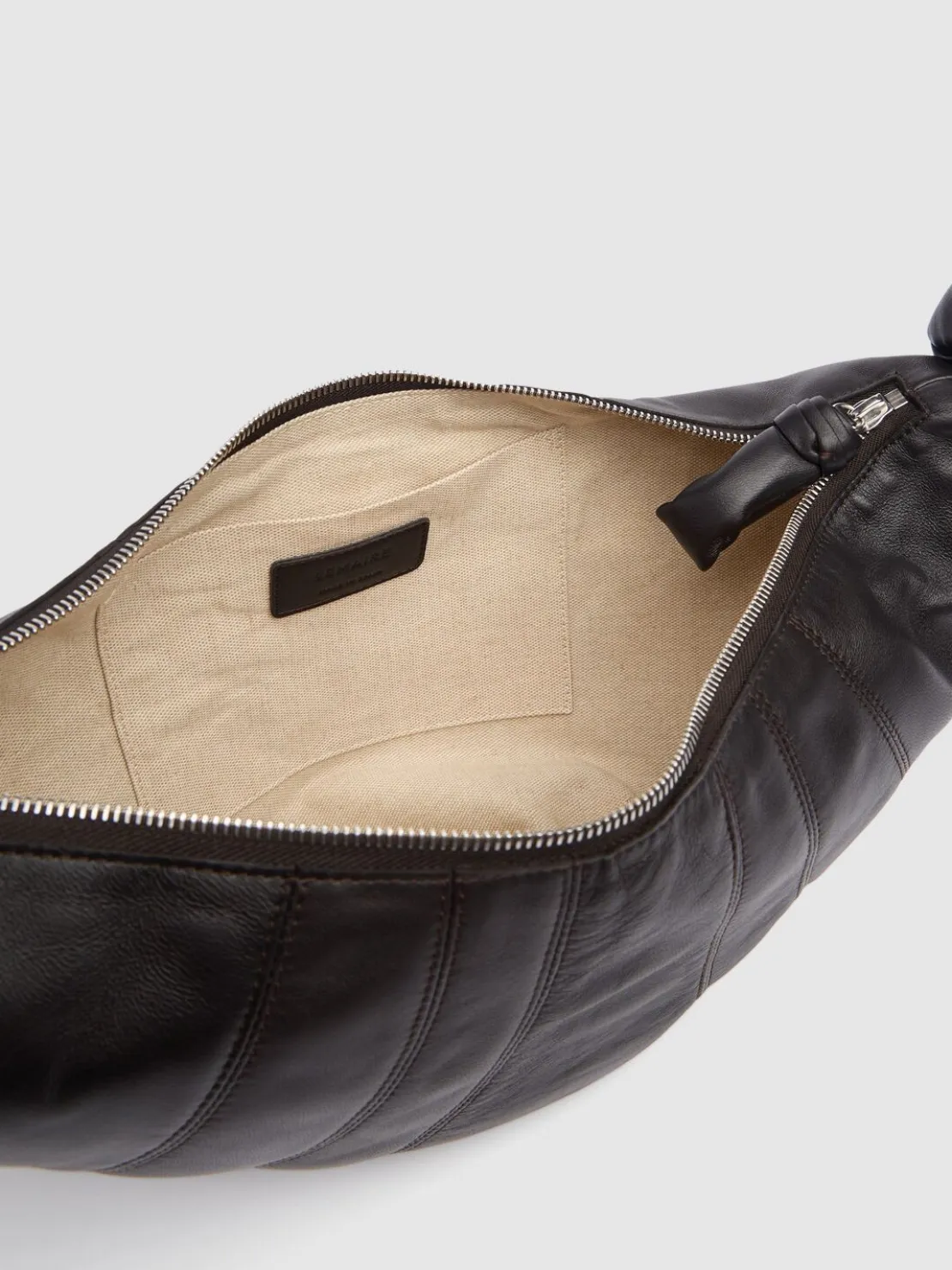 Borsa media Croissant in nappa