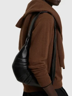 Borsa media Croissant in nappa