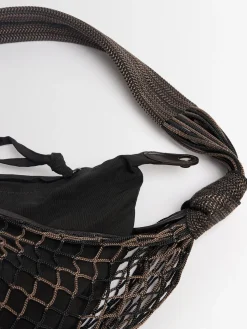 Borsa media Fortune Croissant intrecciata