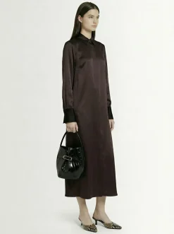 Borsa mini Belted Bucket in pelle di anguilla