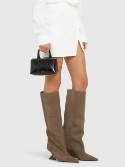 Borsa mini Friday in pelle craclé