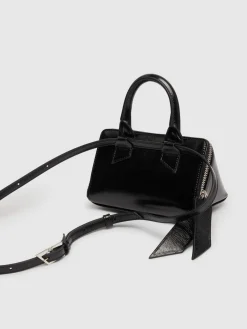 Borsa mini Friday in pelle craclé