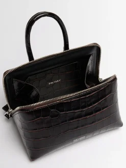 Borsa mini Friday in pelle goffrata
