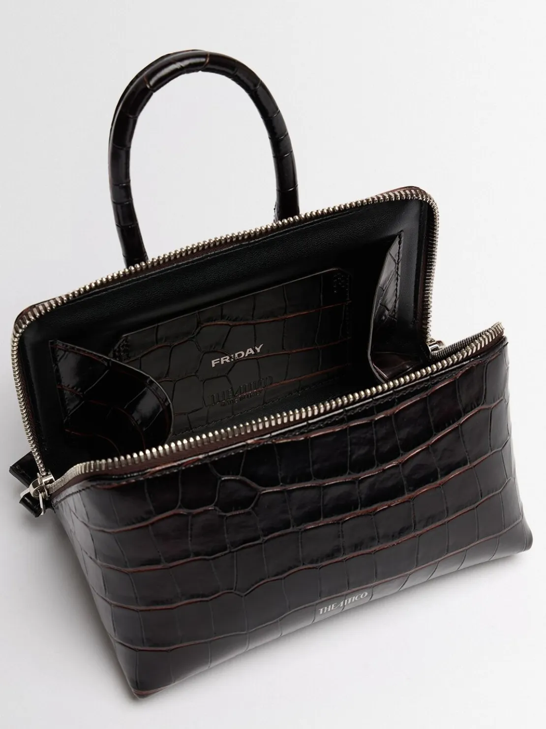Borsa mini Friday in pelle goffrata