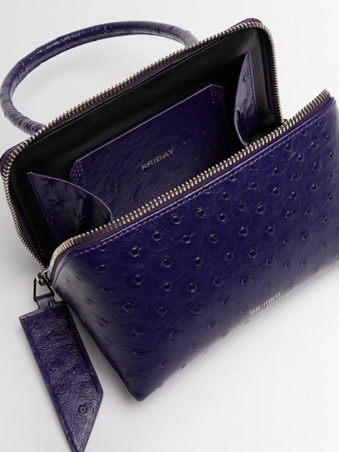 Borsa mini Friday in pelle goffrata