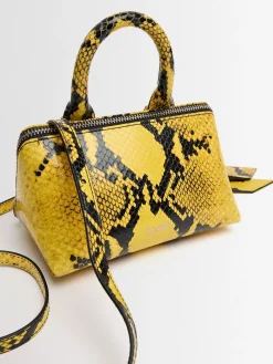 Borsa mini Friday in pelle stampa serpente