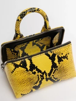 Borsa mini Friday in pelle stampa serpente