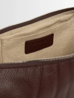 Borsa piccola Croissant in pelle martellata