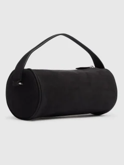 Borsa Round 90s in nabuk con manico
