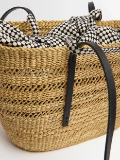 Borsa shopping media Bicro effetto rafia