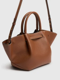 Borsa shopping midi New York in pelle martellata