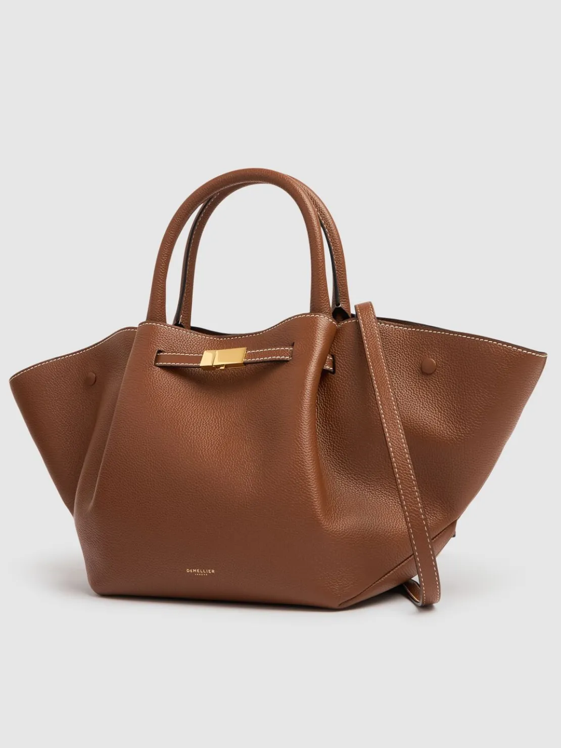 Borsa shopping midi New York in pelle martellata