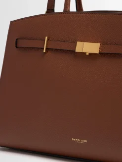 Borsa The Midi Hudson in pelle martellata