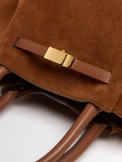 Borsa The Midi New York in camoscio