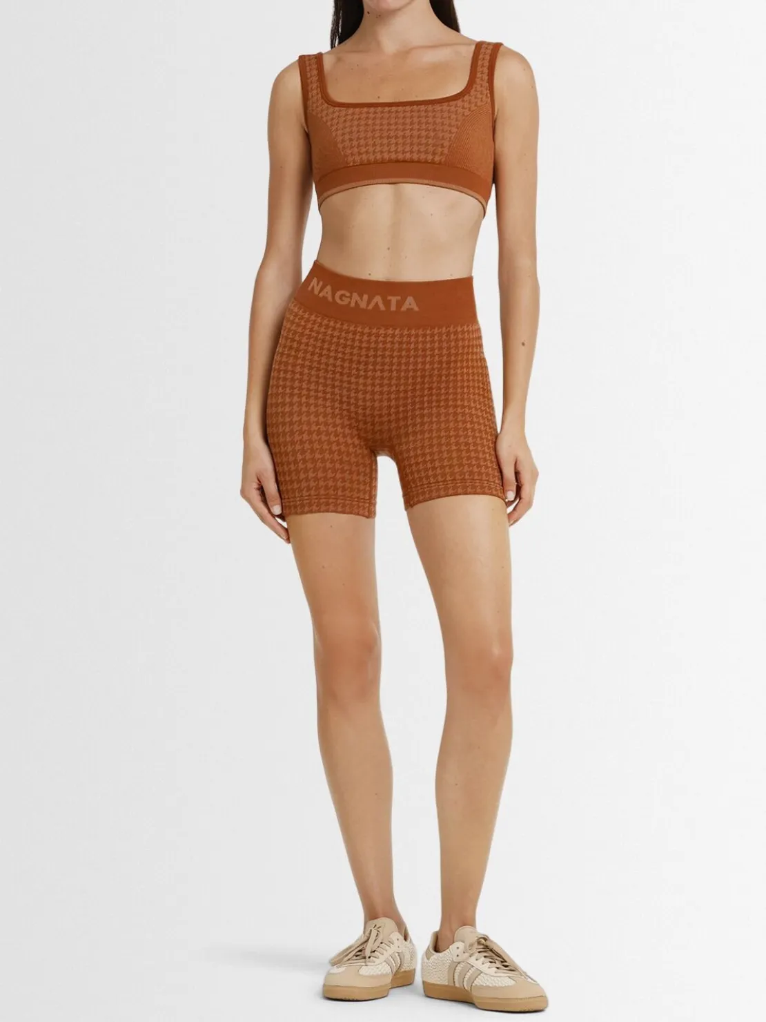Bralette in misto lana pied de poule